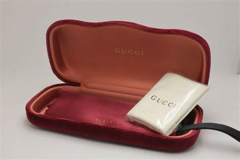 vintage gucci sunglass case|Gucci velvet sunglass case.